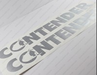 Contender Boat Logo Silver Decals Set of 2 x 26"